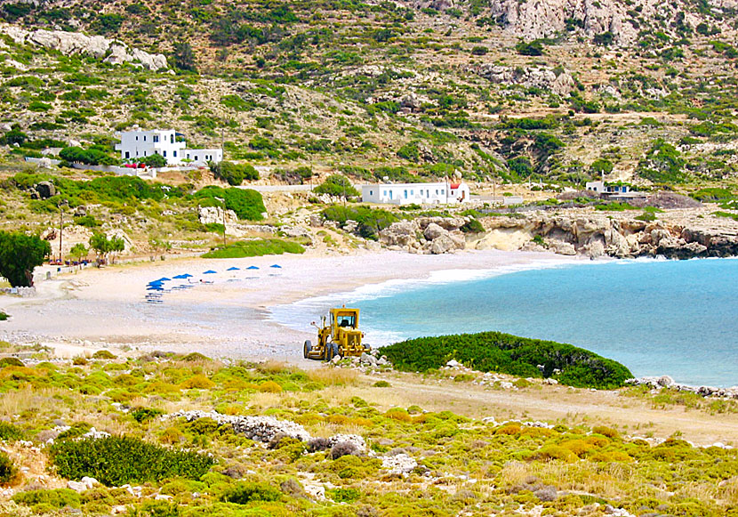 Potali beach nära Lefkos på Karpathos.
